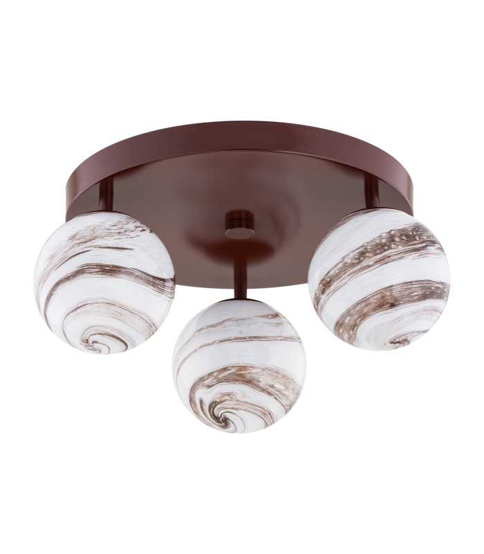 Fabio Ceiling Spotlight Clusters White-Brown (Marble Colour) Chocolate Brown IP44-2