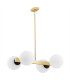 Freemont Globe Pendant Ceiling Light Opal Matt Brushed Brass-2
