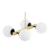Freemont Globe Pendant Ceiling Light Opal Matt Brushed Brass-3