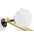 Freemont Globe Pendant Ceiling Light Opal Matt Brushed Brass-5