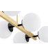 Freemont Globe Pendant Ceiling 6 Light Opal Matt Brushed Brass-5