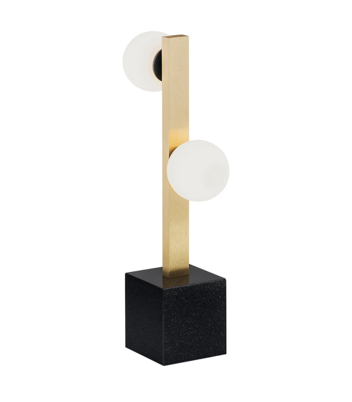 Freemont Table Lamp Opal Matt Brushed Brass Black-1