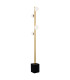 Freemont Multi Arm Floor Lamp Opal Matt Brushed Brass Black-1