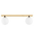 Freemont Globe Ceiling 2 Light Opal Matt Brushed Brass-1