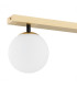 Freemont Globe Ceiling 2 Light Opal Matt Brushed Brass-2