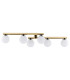 Freemont Globe Ceiling 6 Light Opal Matt Brushed Brass-1