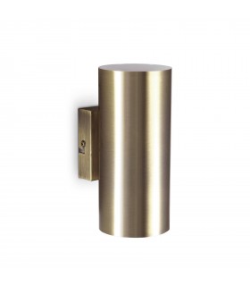 2 Light Up & Down Wall Light Burnished Finish - 1