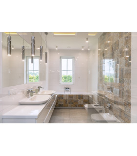 Gomera Slim Pendant Ceiling Light Chrome-2