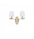 2 Light Candle Wall Light Satin Brass - 1