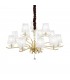 12 Light Multi Arm Pendant Light Satin Brass - 1