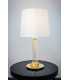Hampton Table Lamp With Round Tapered Shade Creamy (Gold Inside) Transparent (Fluted) Brushed Brass-4