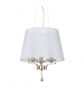 3 Light Multi Arm Ceiling Pendant Light Satin Brass - 1