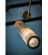 Hampton Slim Pendant Ceiling Light Transparent (Fluted) Brushed Brass-4