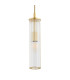 Hampton Slim Pendant Ceiling Light Transparent (Fluted) Brushed Brass-5