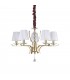 5 Light Multi Arm Pendant Light Satin Brass - 1
