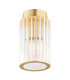 Hampton Surface Mounted Downlight Transparent (Fluted) Brushed Brass-1