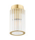 Hampton Surface Mounted Downlight Transparent (Fluted) Brushed Brass-2