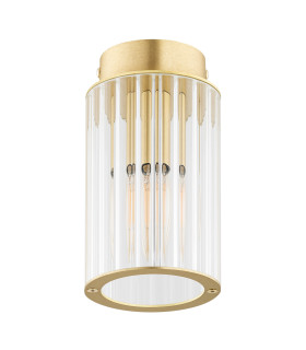 Hampton Surface Mounted Downlight Transparent (Fluted) Brushed Brass-2