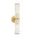 Hampton Up & Down Wall Lamp Transparent (Fluted) Brushed Brass-1