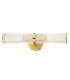 Hampton Up & Down Wall Lamp Transparent (Fluted) Brushed Brass-4