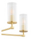 Hampton Multi Arm Pendant Ceiling 5 Light Transparent (Fluted) Brushed Brass-6