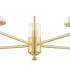 Hampton Multi Arm Pendant Ceiling 5 Light Transparent (Fluted) Brushed Brass-7