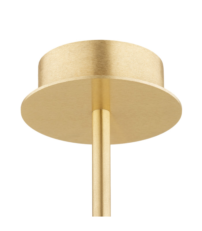 Hampton Multi Arm Pendant Ceiling 5 Light Transparent (Fluted) Brushed Brass-9