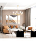 Hampton Multi Arm Pendant Ceiling 8 Light Transparent (Fluted) Brushed Brass-3
