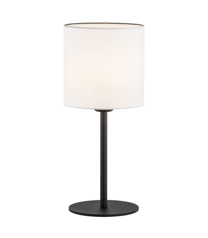 Hilary Table Lamp With Round Shade White Black Structure-1