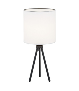 Hilary Tripod Table Lamp With Round Shade White Black Structure-1