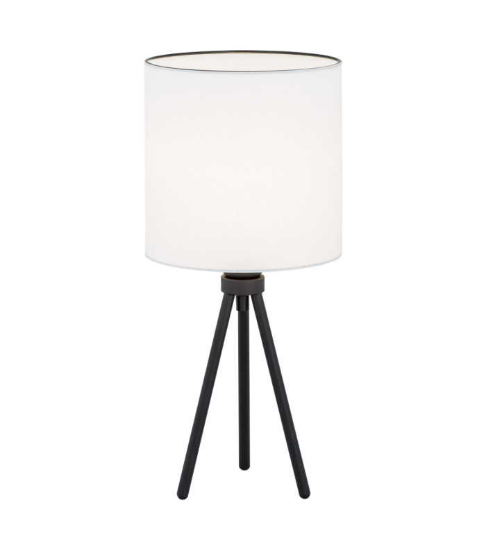 Hilary Tripod Table Lamp With Round Shade White Black Structure-1