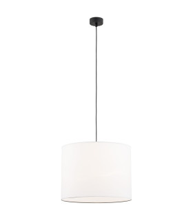 Hilary Cylindrical Pendant Ceiling Light White Black Structure-1