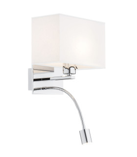 Hilary Reading Wall Light White Chrome 560lm 3000K-1