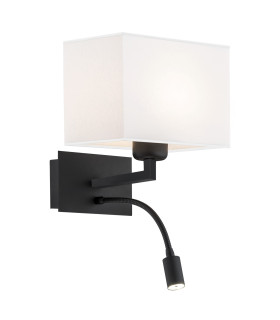 Hilary Reading Wall Light White Black Structure 560lm 3000K-1