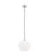 Kalimera 24cm Globe Pendant Ceiling Light Opal Matt Chrome-1