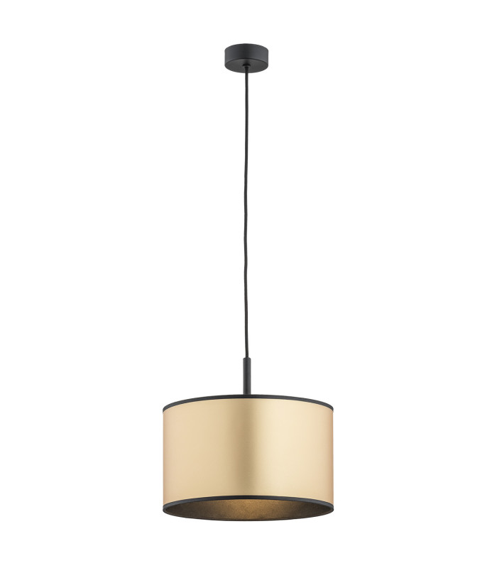 Karin Cylindrical Pendant Ceiling Light Gold Black Structure-1