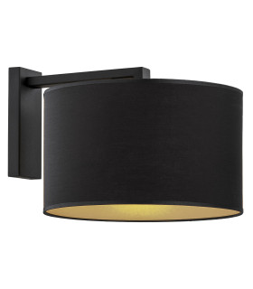 Karin Wall Lamp With Shade Black With Golden Mean Black Structure-1