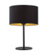 Karin Table Lamp With Round Shade Black With Golden Mean Black Structure-1