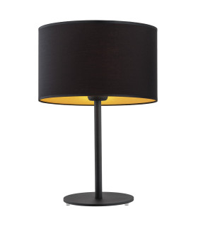 Karin Table Lamp With Round Shade Black With Golden Mean Black Structure-1