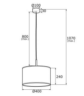 Karin Cylindrical Pendant Ceiling Light Black With Golden Mean Black Structure-2