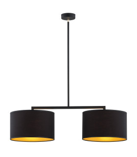 Karin Bar Pendant Ceiling 2 Light Black With Golden Mean Black Structure Brass Elements-1