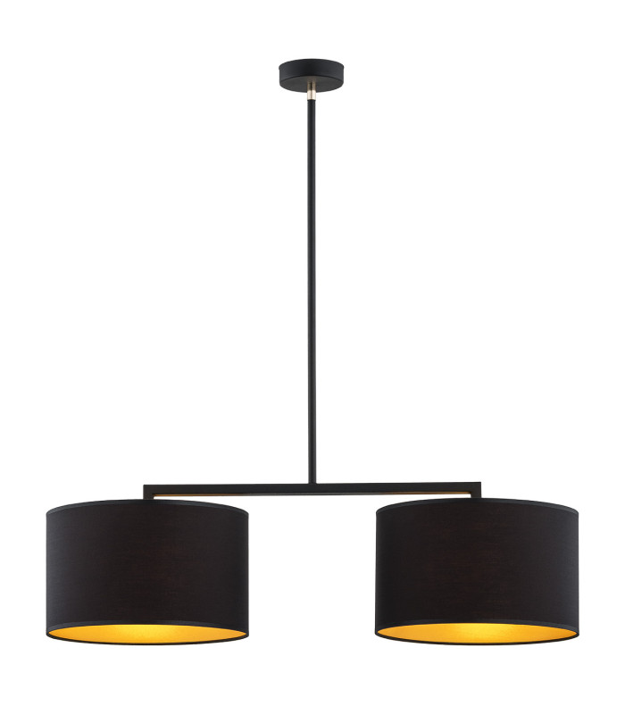 Karin Bar Pendant Ceiling 2 Light Black With Golden Mean Black Structure Brass Elements-1