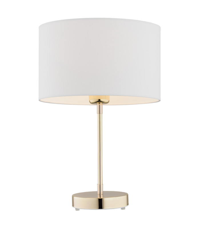 Karin Table Lamp With Round Shade White Brass Steel-1
