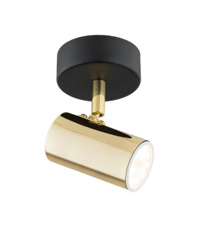 Lagos Single Spotlight Brass Steel Black Structure-1