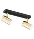 Lagos Twin Ceiling Spotlight Brass Steel Black Structure-1
