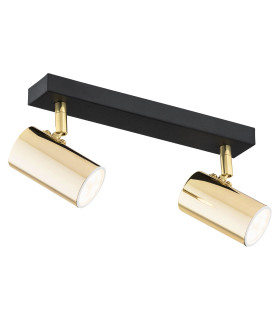 Lagos Twin Ceiling Spotlight Brass Steel Black Structure-1
