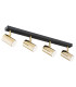 Lagos Ceiling 4 Light Spotlight Bar Brass Steel Black Structure-1