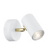 Lagos Single Spotlight White Structure Brass Elements-1