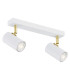 Lagos Twin Ceiling Spotlight White Structure Brass Elements-1