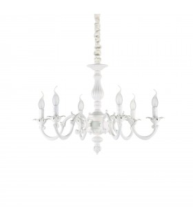 6 Light Pendant Light White - 1